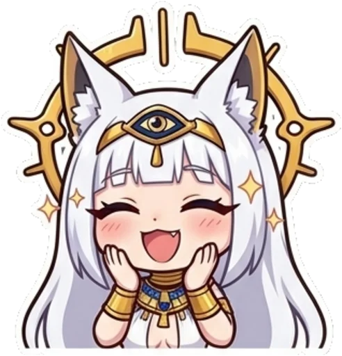 Egyptian Fox Goddess Telegram Sticker #2 - Egyptian Fox Goddess #2