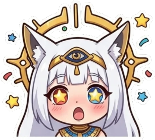 Egyptian Fox Goddess Telegram Sticker #4 - Egyptian Fox Goddess #4