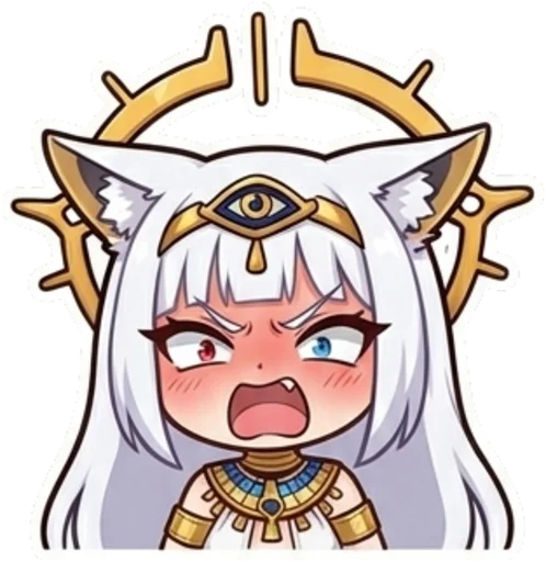 Egyptian Fox Goddess Telegram Sticker #12 - Egyptian Fox Goddess #12