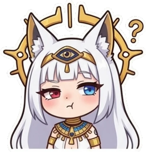 Egyptian Fox Goddess Telegram Sticker #24 - Egyptian Fox Goddess #24