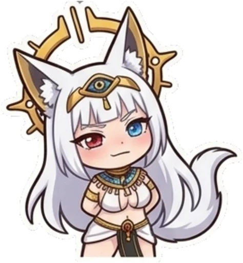 Egyptian Fox Goddess Telegram Sticker #25 - Egyptian Fox Goddess #25