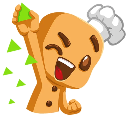 Pikabu Cookie Mascot Stickers Telegram Sticker #9 - Pikabu Cookie Mascot Stickers #9