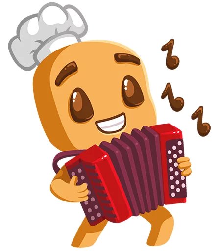 Pikabu Cookie Mascot Stickers Telegram Sticker #11 - Pikabu Cookie Mascot Stickers #11