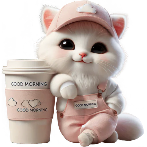 Pink Overalls Kitten