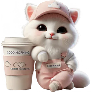 Pink Overalls Kitten