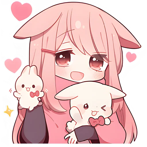 Pinkrabbits Telegram Sticker #13 - Pinkrabbits #13