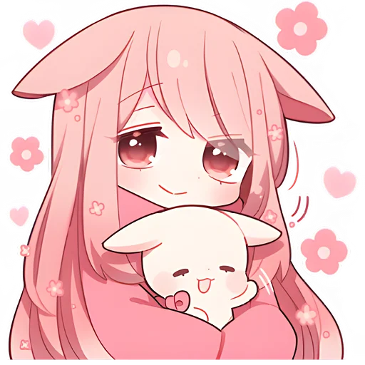 Pinkrabbits Telegram Sticker #19 - Pinkrabbits #19