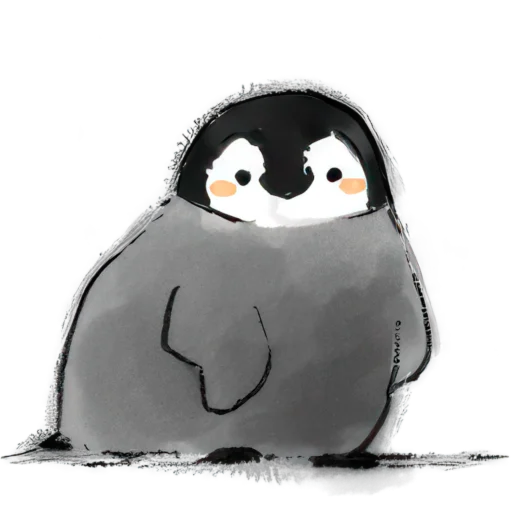 Positive Baby Penguins Telegram Sticker #25 - Positive Baby Penguins #25
