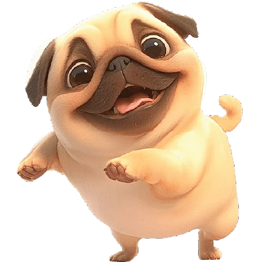 Pug Apricot Telegram Sticker #2 - Pug Apricot #2