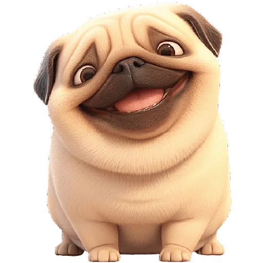 Pug Apricot Telegram Sticker #6 - Pug Apricot #6