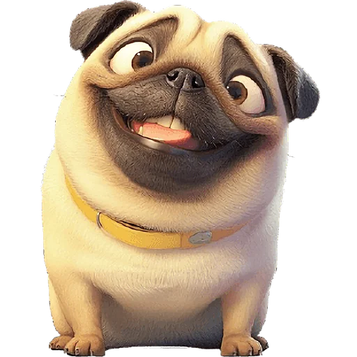 Pug Apricot Telegram Sticker #10 - Pug Apricot #10