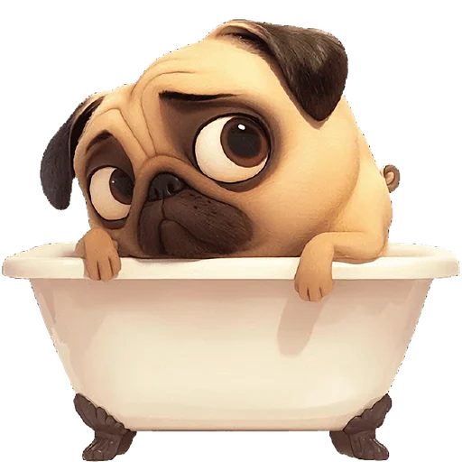 Pug Apricot Telegram Sticker #12 - Pug Apricot #12