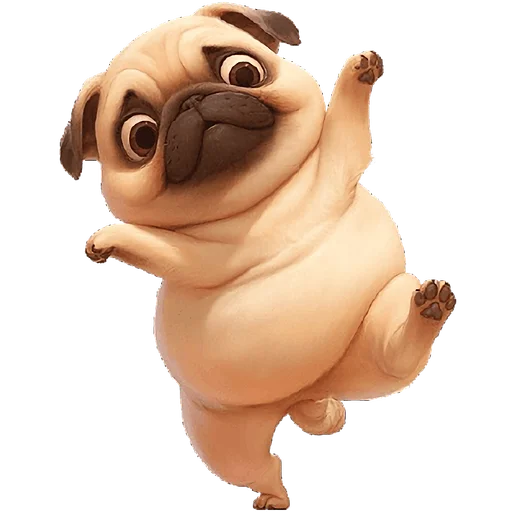 Pug Apricot Telegram Sticker #13 - Pug Apricot #13