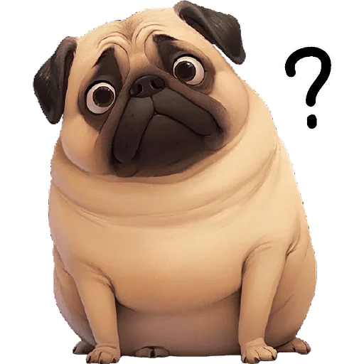 Pug Apricot Telegram Sticker #17 - Pug Apricot #17