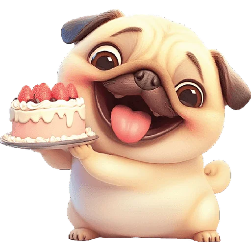 Pug Apricot Telegram Sticker #21 - Pug Apricot #21