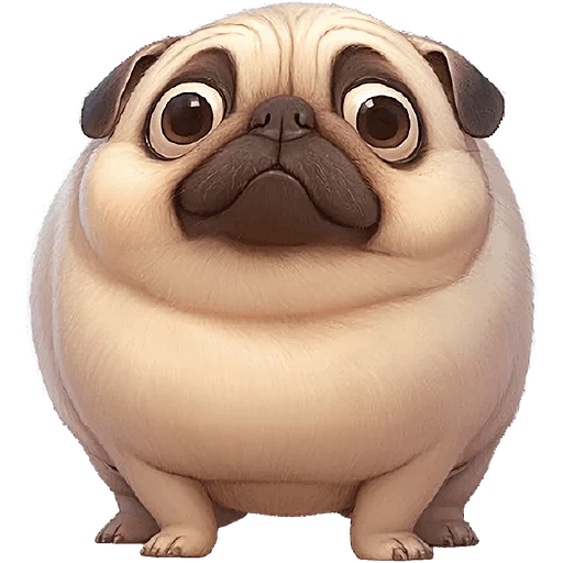 Pug Apricot Telegram Sticker #22 - Pug Apricot #22