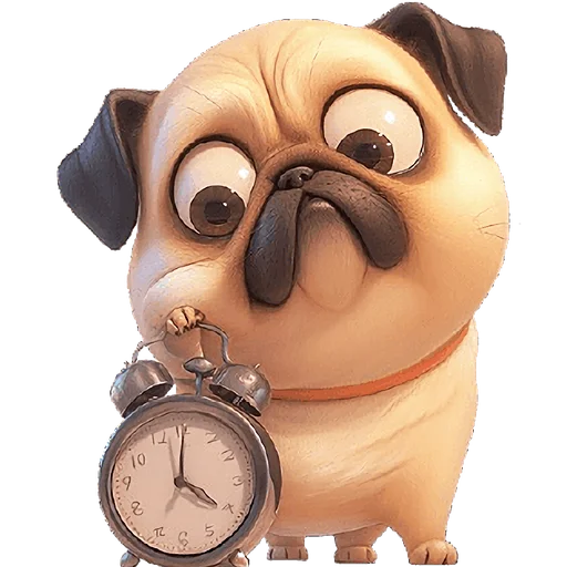 Pug Apricot Telegram Sticker #24 - Pug Apricot #24