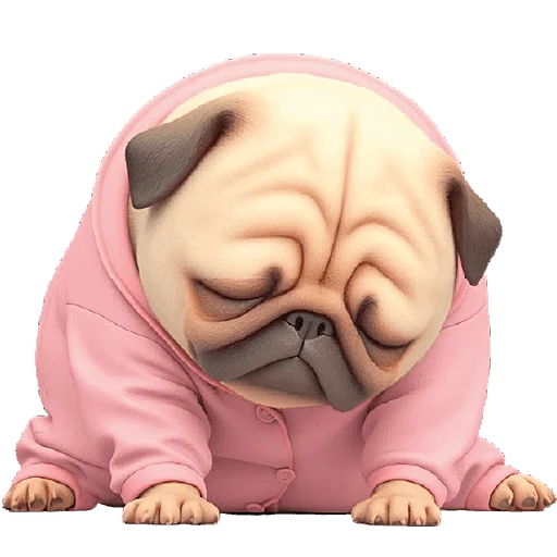 Pug Apricot Telegram Sticker #25 - Pug Apricot #25