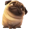 Pug Dog Super Cut Emoji Telegram Sticker #20 - Pug Dog Super Cut Emoji #20