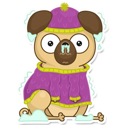 Pugsly Telegram Sticker #7 - Pugsly #7
