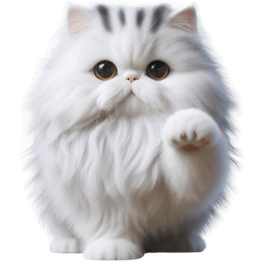 Cute Fluffy Cat Telegram Sticker #6 - Cute Fluffy Cat #6