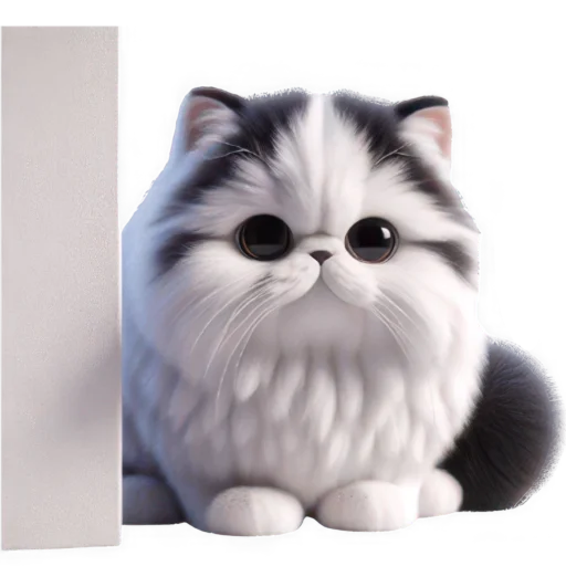 Cute Fluffy Cat Telegram Sticker #9 - Cute Fluffy Cat #9
