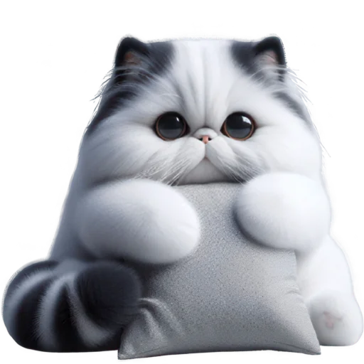 Cute Fluffy Cat Telegram Sticker #10 - Cute Fluffy Cat #10
