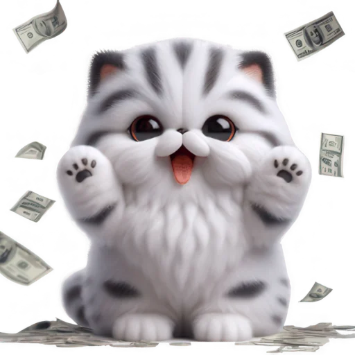 Cute Fluffy Cat Telegram Sticker #25 - Cute Fluffy Cat #25