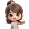 Qq Sweet Girl32 Emoji Telegram Sticker #3 - Qq Sweet Girl32 Emoji #3