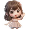 Qq Sweet Girl32 Emoji Telegram Sticker #4 - Qq Sweet Girl32 Emoji #4