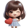 Qq Sweet Girl32 Emoji Telegram Sticker #16 - Qq Sweet Girl32 Emoji #16