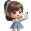 Qq Sweet Girl32 Emoji Telegram Sticker #20 - Qq Sweet Girl32 Emoji #20
