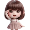 Qq Sweet Girl32 Emoji Telegram Sticker #23 - Qq Sweet Girl32 Emoji #23