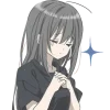 Anime Girl Aesthetic Emoji Telegram Sticker #9 - Anime Girl Aesthetic Emoji #9