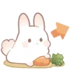 Cute Bunny Rabbit Emoji Telegram Sticker #4 - Cute Bunny Rabbit Emoji #4