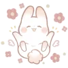 Cute Bunny Rabbit Emoji Telegram Sticker #6 - Cute Bunny Rabbit Emoji #6