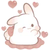 Cute Bunny Rabbit Emoji Telegram Sticker #19 - Cute Bunny Rabbit Emoji #19