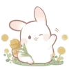 Cute Bunny Rabbit Emoji Telegram Sticker #21 - Cute Bunny Rabbit Emoji #21