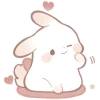 Cute Bunny Rabbit Emoji Telegram Sticker #23 - Cute Bunny Rabbit Emoji #23