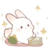 Cute Bunny Rabbit Emoji Telegram Sticker #24 - Cute Bunny Rabbit Emoji #24