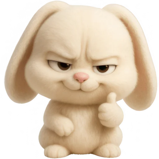 Annoying Mischievous Rabbit Telegram Sticker #12 - Annoying Mischievous Rabbit #12