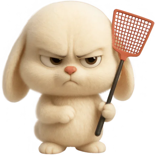 Annoying Mischievous Rabbit Telegram Sticker #18 - Annoying Mischievous Rabbit #18