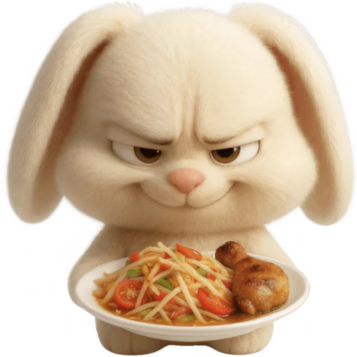 Annoying Mischievous Rabbit Telegram Sticker #19 - Annoying Mischievous Rabbit #19