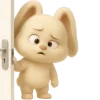 Cute Bunny Rabbit Emoji Telegram Sticker #13 - Cute Bunny Rabbit Emoji #13
