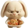 Cute Bunny Rabbit Emoji Telegram Sticker #19 - Cute Bunny Rabbit Emoji #19