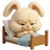Cute Bunny Rabbit Emoji Telegram Sticker #20 - Cute Bunny Rabbit Emoji #20
