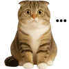 Scottish Fold Very Cut Emoji Telegram Sticker #18 - Scottish Fold Very Cut Emoji #18