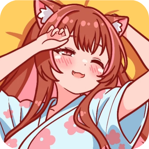 Kiska's Cat Girl Telegram Sticker #20 - Kiska's Cat Girl #20