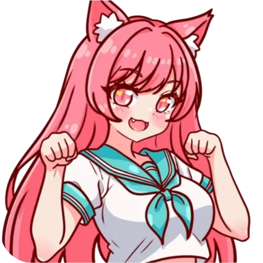 Kiska's Cat Girl Telegram Sticker #25 - Kiska's Cat Girl #25