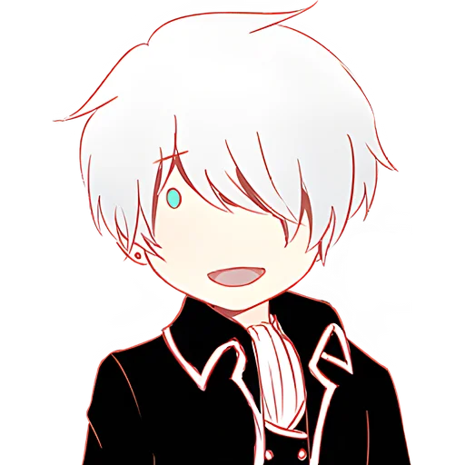 Silver Hair Boy Telegram Sticker #2 - Silver Hair Boy #2